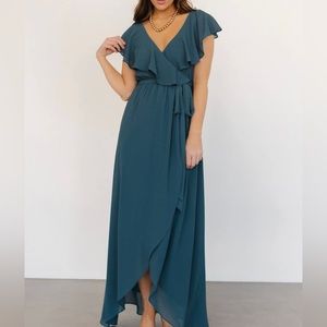Kataya Ruffle Maxi Dress - Dusty Topaz